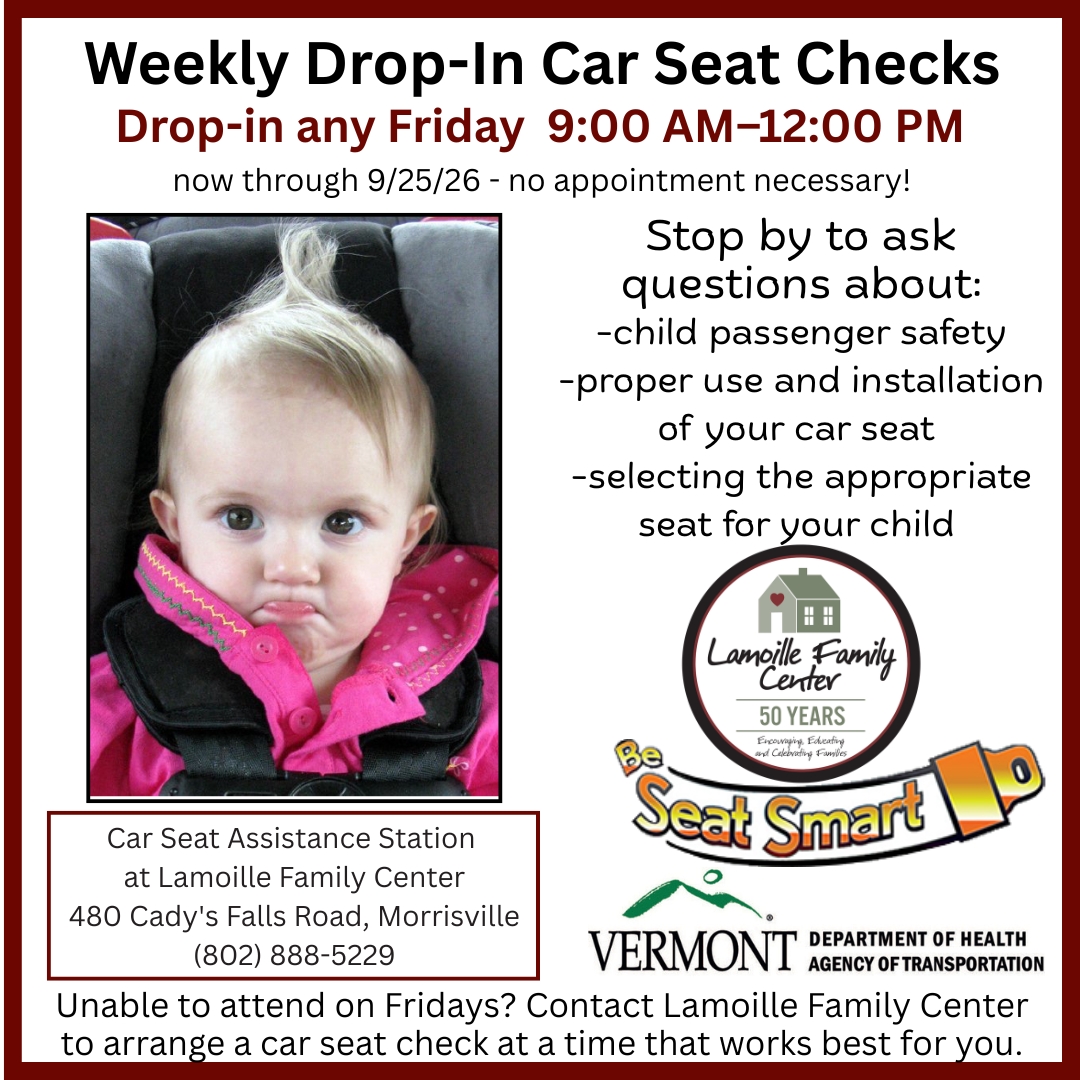 Weekly Drop-In Car Seat Checks