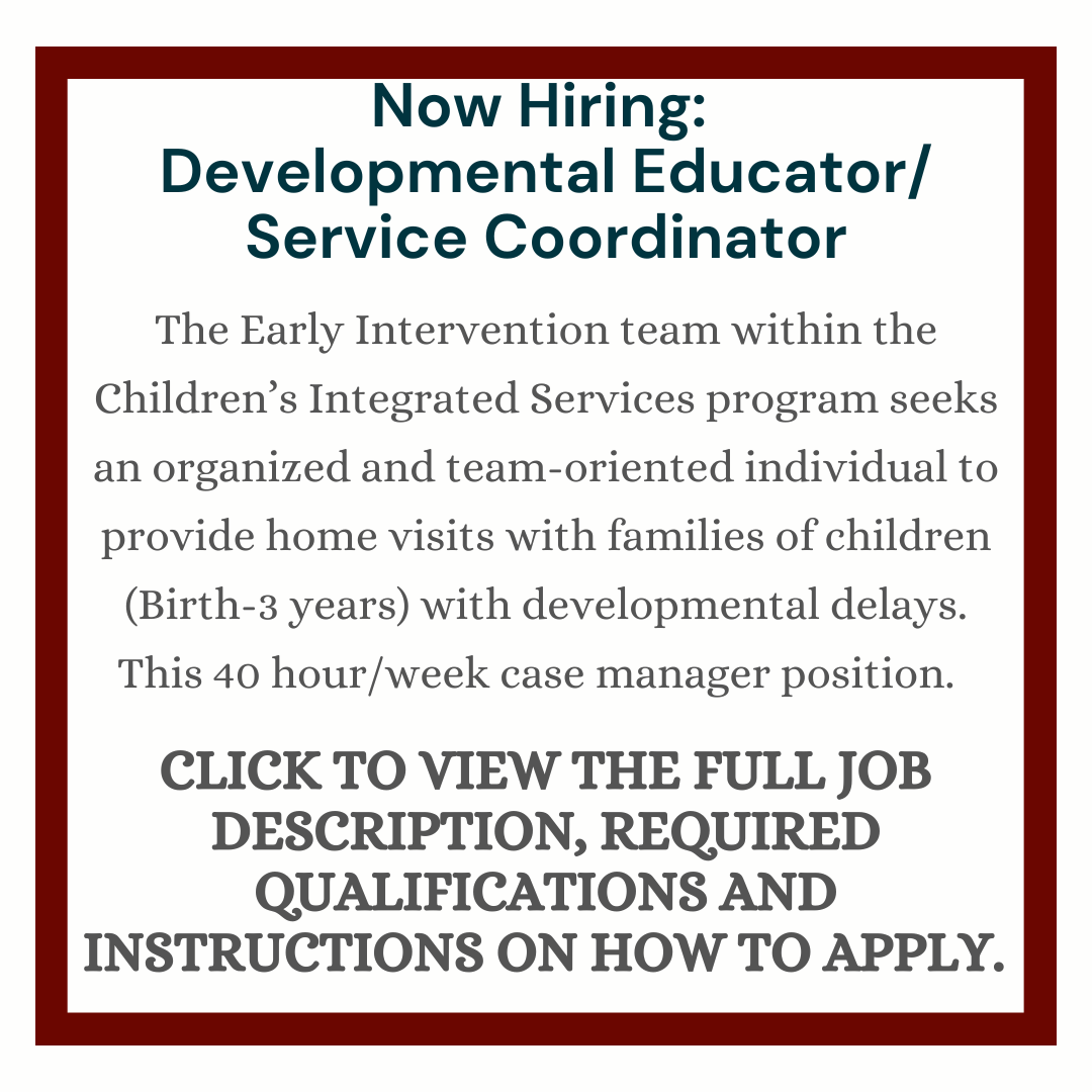 Job posting - Developmental Educator